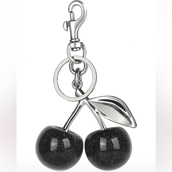 Accessories - Cherry black bag charm
